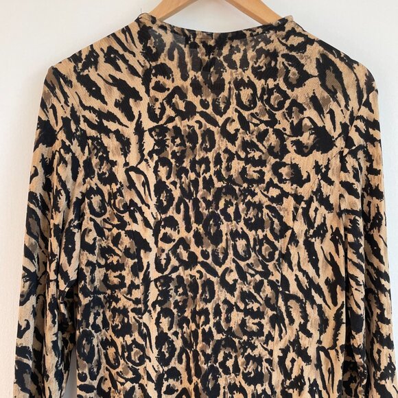 Sophisticate - Leopard Print Slinky Knit Dress - Picture 7 of 9
